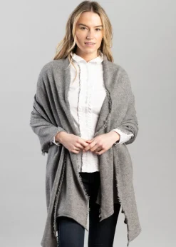 Poppy Cashmere Wrap - Flannel