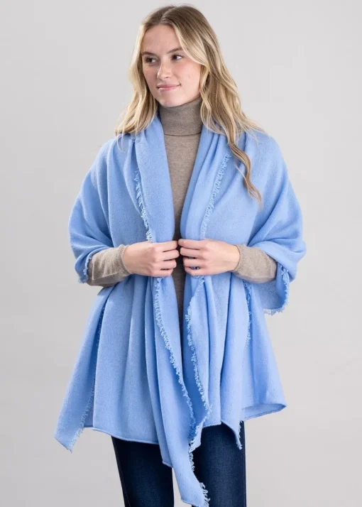 Poppy Cashmere Wrap - Hyacinth
