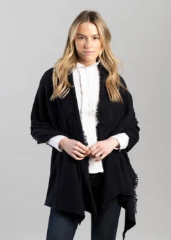 Poppy Cashmere Wrap - Navy