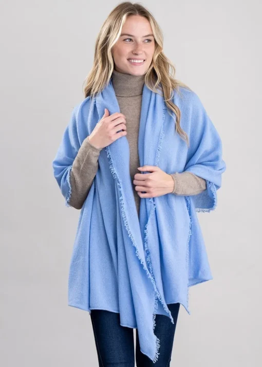 Poppy Cashmere Wrap - Hyacinth