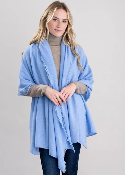 Poppy Cashmere Wrap - Hyacinth