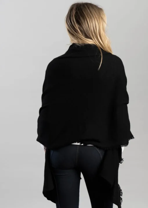 Poppy Cashmere Wrap - Black