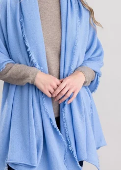 Poppy Cashmere Wrap - Hyacinth