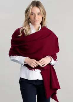 Poppy Cashmere Wrap - Claret
