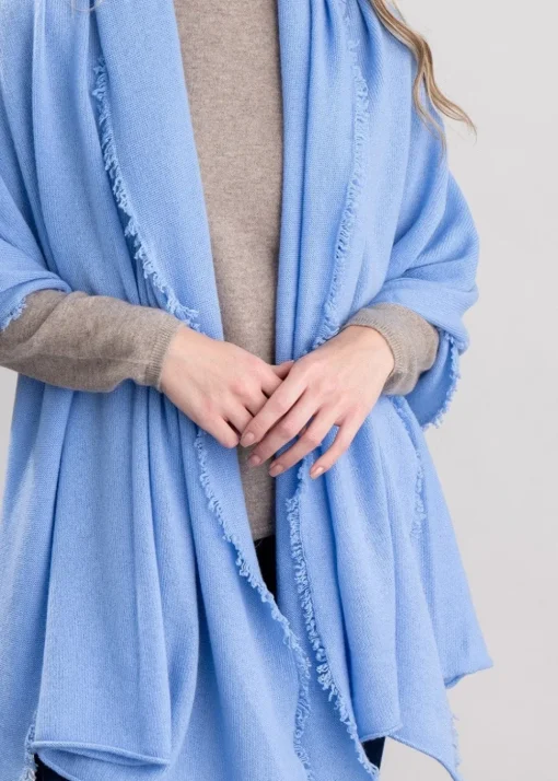 Poppy Cashmere Wrap - Hyacinth