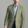 Powburn Tweed Jacket - Green Herringbone with Sky and Pink Check
