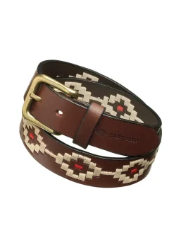 Principe 1.5" Polo Belt - Beige and Red