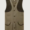 Ptarmigan Tweed Waistcoat II - Loden Green Herringbone Tweed