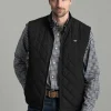 Quilted Windcheater Vest - Black
