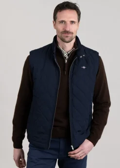 Quilted Windcheater Vest - Evening Blue