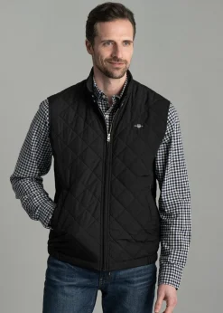 Quilted Windcheater Vest - Black