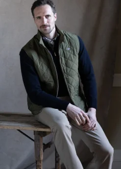 Quilted Windcheater Vest - Juniper Green