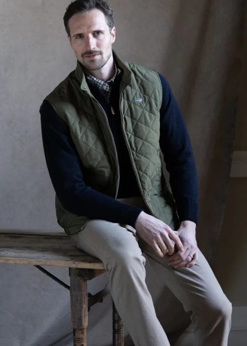 Quilted Windcheater Vest - Juniper Green