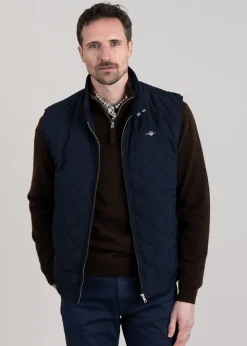Quilted Windcheater Vest - Evening Blue