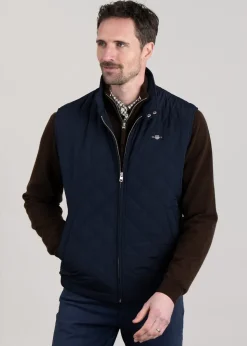 Quilted Windcheater Vest - Evening Blue