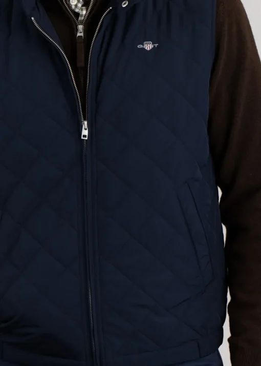 Quilted Windcheater Vest - Evening Blue