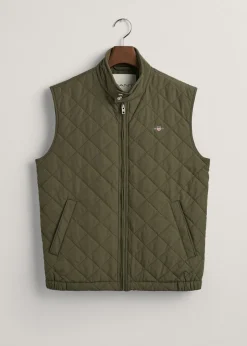 Quilted Windcheater Vest - Juniper Green