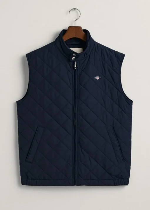 Quilted Windcheater Vest - Evening Blue