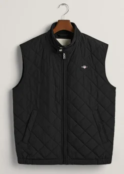 Quilted Windcheater Vest - Black