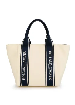 Racquets Tote - Ecru Navy