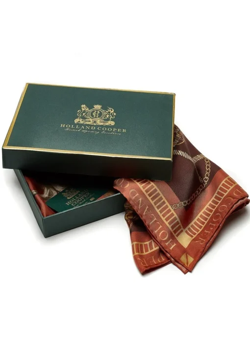 Regal Horse Silk Scarf - Caramel