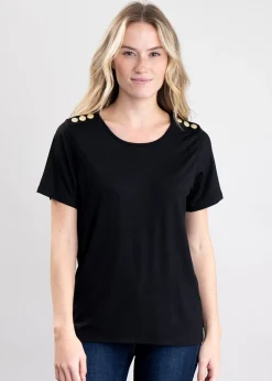 Relax Fit Crew Neck T-Shirt - Black