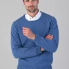 Rob 2 Ply Lambswool Crew Neck - Jeans