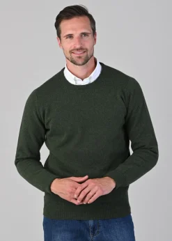 Rob 2 Ply Lambswool Crew Neck - Rosemary