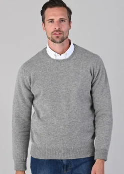 Rob 2 Ply Lambswool Crew Neck - Flannel