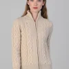 Rosie Cashmere Cable Jacket - Oatmeal