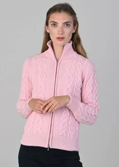 Rosie Cashmere Cable Jacket - Marshmallow