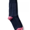 Rosie Socks - Navy and Rose