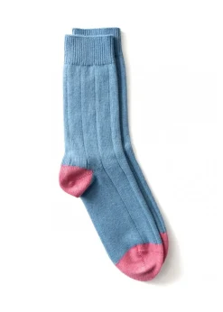 Rosie Socks - Sky and Rose