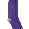 Rugger Heel and Toe Socks - Flannel and Grape