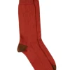 Rugger Heel and Toe Socks - Mocha and Mulberry