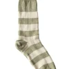Rugger Stripe Socks - Sage and Linen