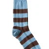 Rugger Stripe Socks - Jeans and Chocolate