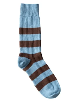 Rugger Stripe Socks - Jeans and Chocolate