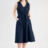 Rutherglen Midi Dress - Navy
