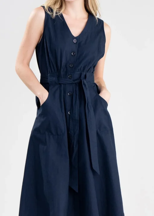 Rutherglen Midi Dress - Navy