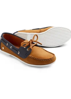 Salcombe Deck Shoes - Tan and Navy