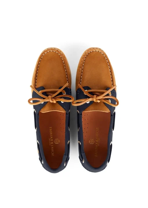 Salcombe Deck Shoes - Tan and Navy