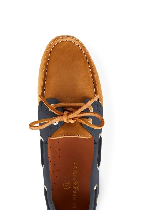 Salcombe Deck Shoes - Tan and Navy
