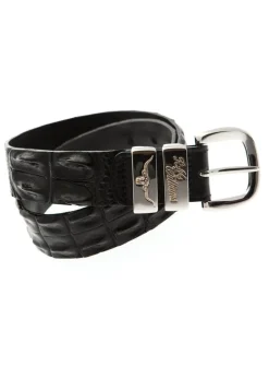 Saltwater Crocodile 1.5" Belt - Black
