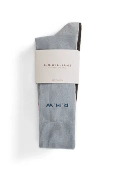 Script Socks 3 Pack - Red and Grey