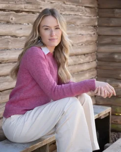 Sharon Shetland Crew Neck - Blush