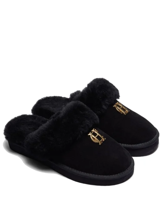 Shearling Slippers - Black