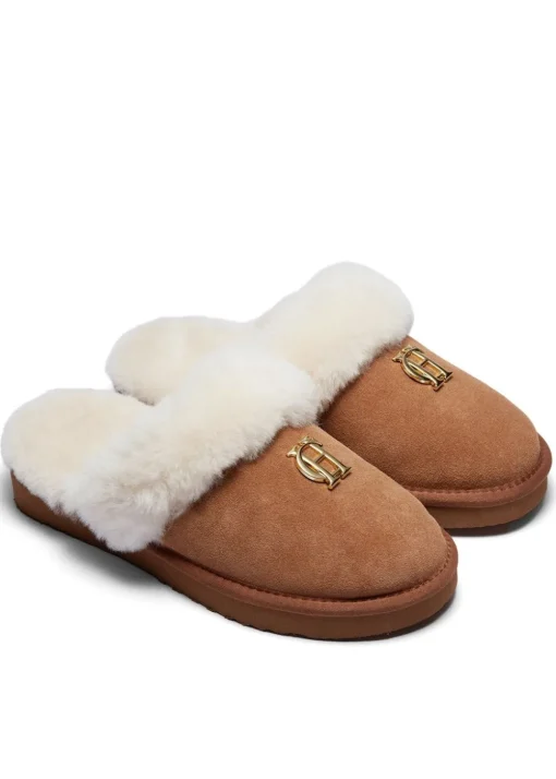 Shearling Slippers - Tan