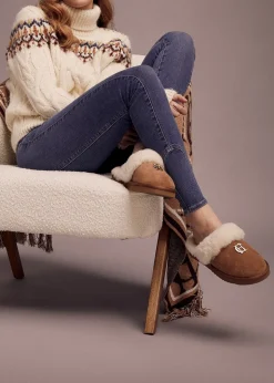 Shearling Slippers - Tan
