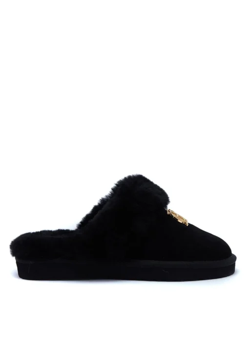 Shearling Slippers - Black